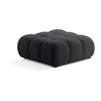 Antracitová modulárna podnožka z textílie bouclé Bellis – Micadoni Home - Image 3