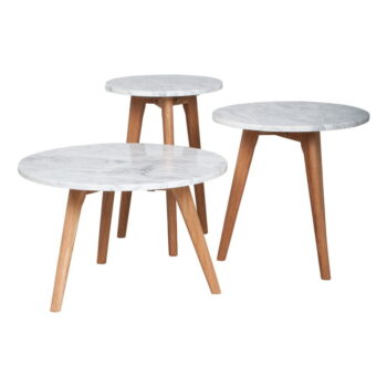 Odkladací stolík s doskou v dekore kameňa Zuiver , ø 40 cm - Image 6
