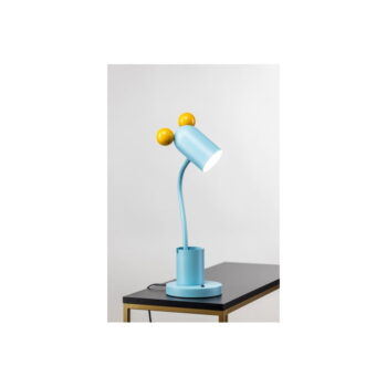 Svetlomodrá stolová lampa s kovovým tienidlom (výška 50 cm) Mouse – GTV - Image 5