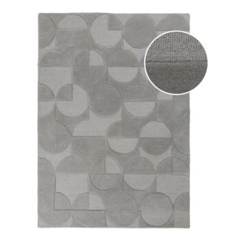 Sivý koberec z vlny Flair Rugs Gigi, 120 × 170 cm