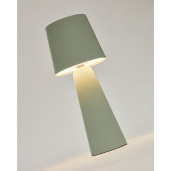 LED stmievateľná stolová lampa v mentolovej farbe s kovovým tienidlom (výška 25 cm) Arenys – Kave Home - Image 4