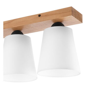 Biele stropné svietidlo s textilným tienidlom ø 15 cm Lula – LAMKUR - Image 6