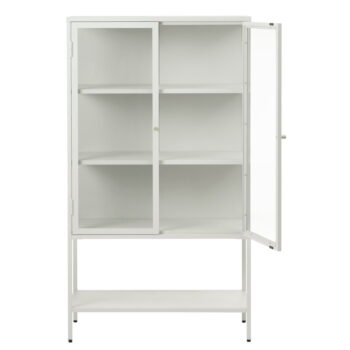 Biela kovová vitrína 90x160 cm Carmel – Unique Furniture – Obrázok 3