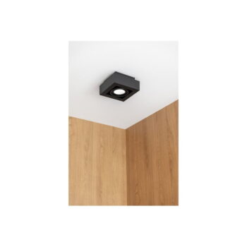 Čierne stropné svietidlo s kovovým tienidlom 18,5x18,5 cm Loid – GTV - Image 2