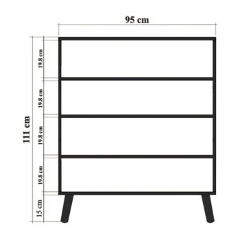 Skrinka v dekore duba v prírodnej farbe 95x111 cm Multilux – Kalune Design - Image 9