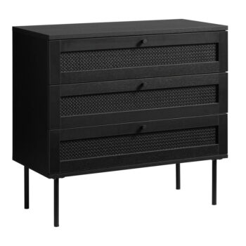 Čierna nízka komoda v dekore duba 80x75 cm Pensacola – Unique Furniture – Obrázok 2