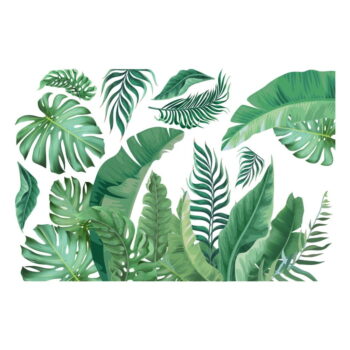 Samolepka na stenu 60x90 cm Tropical Leaves - Ambiance – Obrázok 2