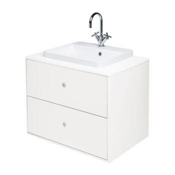 Biela závesná skrinka s umývadlom bez batérie 80x62 cm Color Bath – Tom Tailor – Obrázok 5