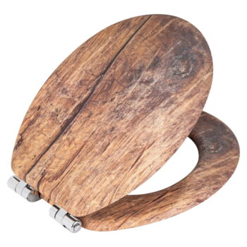 Záchodová doska s automatickým zatváraním 37 x 43 cm Rustic – Wenko - Image 2