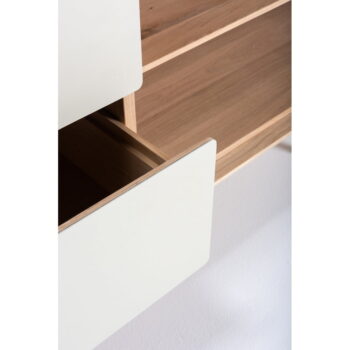 TV stolík z dubového dreva v bielo-prírodnej farbe 150x64 cm Fina – Gazzda – Obrázok 2