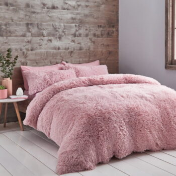 Ružové predĺžené obliečky na dvojlôžko 230x220 cm Cuddly Deep Pile - Catherine Lansfield – Obrázok 2