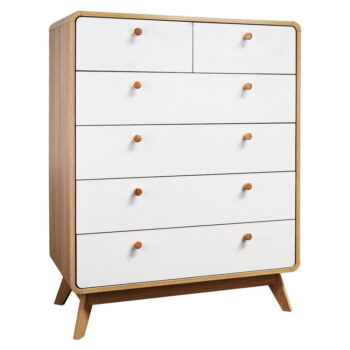 Vysoká komoda v dekore duba v bielo-prírodnej farbe 81x104 cm Caitlin – Støraa - Image 6