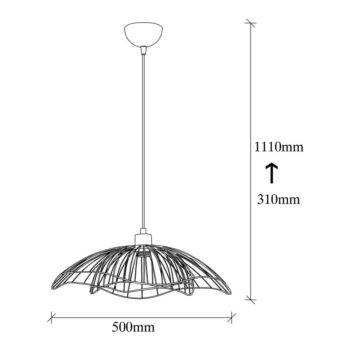 Závesné svietidlo v zlatej farbe s kovovým tienidlom ø 50 cm Farac – Opviq lights - Image 8