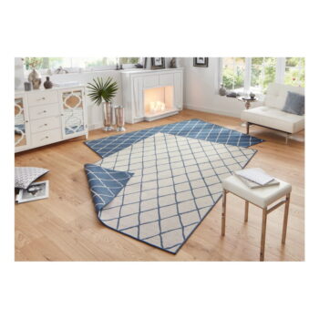 Modro-krémový vonkajší koberec NORTHRUGS Malaga, 120 x 170 cm - Image 2