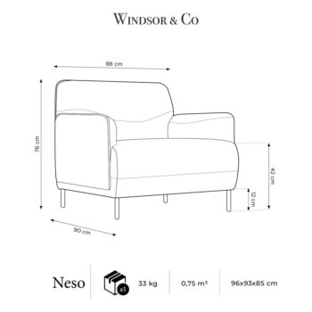 Tmavosivé kreslo Windsor & Co Sofas Neso - Image 7
