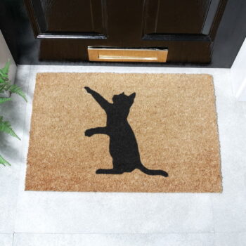 Rohožka z kokosového vlákna 40x60 cm Cat – Artsy Doormats - Image 5