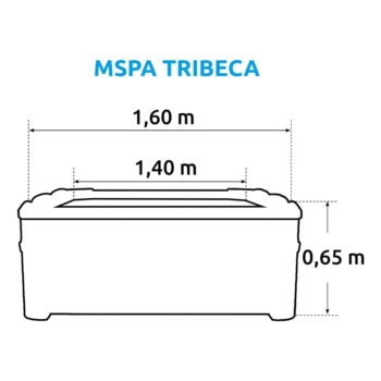 Vírivka s pevnou konštrukciou pre 6 osôb hĺbka 65 cm Tribeca – MSPA – Obrázok 8