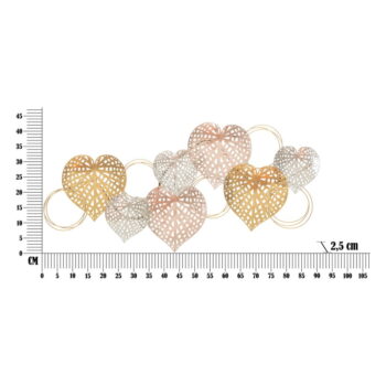 Kovová nástenná dekorácia 91x40 cm Hearts – Mauro Ferretti - Image 6