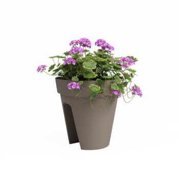Závesný kvetináč na zábradlie z recyklovaného plastu ø 30 cm Capri – Artevasi – Obrázok 2