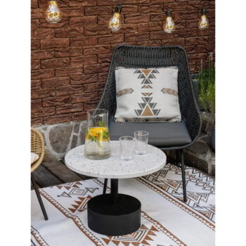 Béžovohnedý obojstranný vonkajší koberec z recyklovaného plastu Green Decore Afra, 90 x 150 cm - Image 5