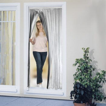 Termo záves do dverí v čierno-striebornej farbe 90x200 cm – Maximex - Image 4