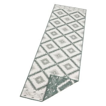 Zeleno-krémový vonkajší koberec NORTHRUGS Malibu, 250 x 80 cm - Image 3