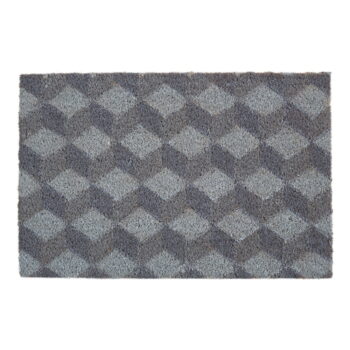 Rohožka z kokosového vlákna 40x60 cm Grey Cube – Premier Housewares