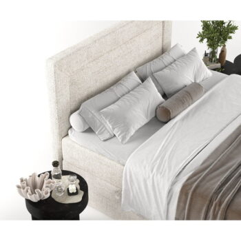 Krémovobiela boxspring posteľ s úložným priestorom 140x200 cm Imagine – Maison de Rêve – Obrázok 10