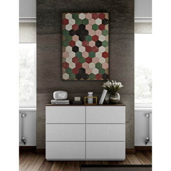 Biela komoda so šuplíkmi a doskou v orechovom dekore, 120 x 84 cm Join - TemaHome - Image 5