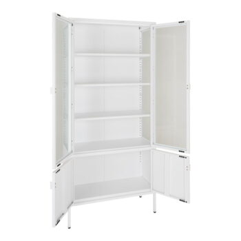 Biela kovová vitrína 80x180 cm Brisbane – House Nordic - Image 4