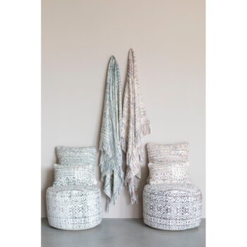 Bavlnený pléd White Label Liv Blue, 130 x 170 cm – Obrázok 6