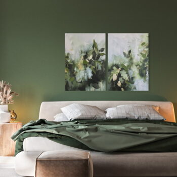 Obrazy s ručne maľovanými prvkami v súprave 2 ks 50x70 cm Myrtle – Styler – Obrázok 2