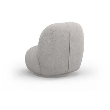 Svetlosivé kreslo z textílie buklé Chuck – Micadoni Home - Image 3