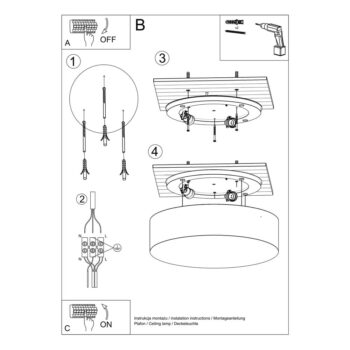 Biele stropné svietidlo Nice Lamps Atis Ceiling - Image 6