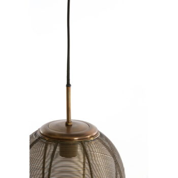 Závesné svietidlo v bronzovej farbe s kovovým tienidlom ø 26 cm Yaelle – Light & Living - Image 3