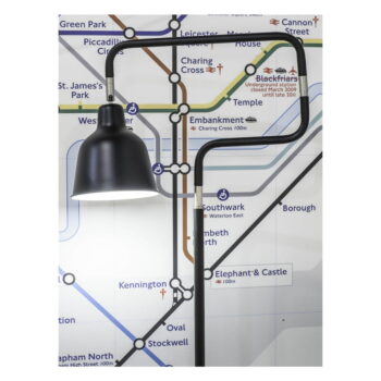 Čierna stojacia lampa s kovovým tienidlom (výška 150 cm) London – it's about RoMi – Obrázok 8