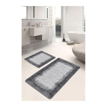 Čierno-sivé kúpeľňové predložky v súprave 2 ks 60x100 cm – Mila Home - Image 4