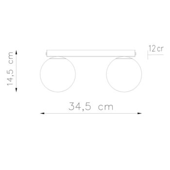 Biele stropné svietidlo so skleneným tienidlom ø 12 cm Umerta – Nice Lamps - Image 5