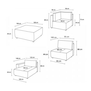 Svetlosivá menčestrová rohová pohovka (pravý roh/do tvaru "U") Nihad modular – Bobochic Paris - Image 2