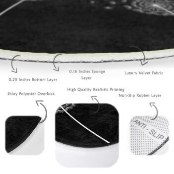 Čierny prateľný okrúhly koberec vhodný pre robotické vysávače ø 120 cm Comfort – Mila Home - Image 6