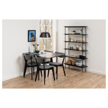 Čierny regál v dekore jaseňa 94x172 cm Angus – Actona - Image 4
