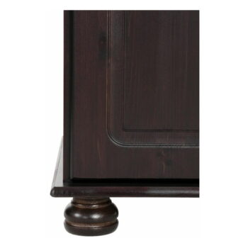 Tmavohnedá vysoká komoda z borovicového dreva s písacím stolom 107x39 cm Mette – Støraa - Image 6