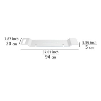 Biela polica do vane Wenko Matera, dĺžka 94 cm – Obrázok 7