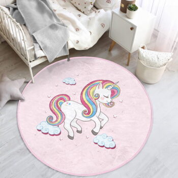 Ružový detský koberec ø 80 cm Comfort – Mila Home - Image 6