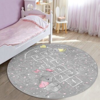 Sivý detský koberec ø 100 cm Comfort – Mila Home - Image 7