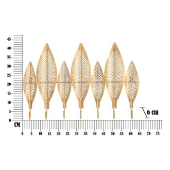 Kovový nástenný vešiak v zlatej farbe Long Leaf – Mauro Ferretti - Image 6