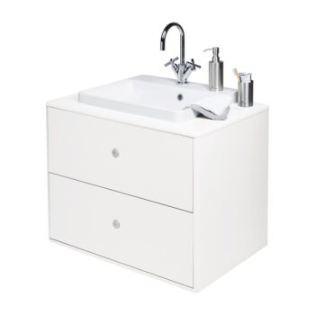 Biela závesná skrinka s umývadlom bez batérie 80x62 cm Color Bath – Tom Tailor – Obrázok 7