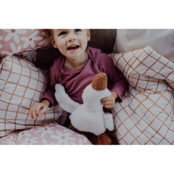 Béžová súprava do postieľky Camel Check – Malomi Kids - Image 4