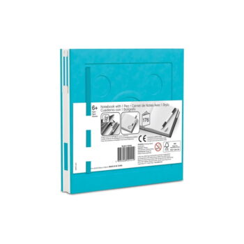 Tyrkysovomodrý štvorcový zápisník s gélovým perom LEGO®, 15,9 x 15,9 cm – Obrázok 3