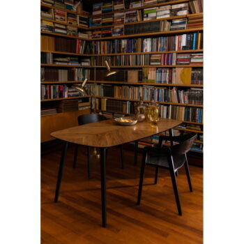 Jedálenský stôl s doskou v dekore orechového dreva 90x165 cm Clover – Dutchbone - Image 7